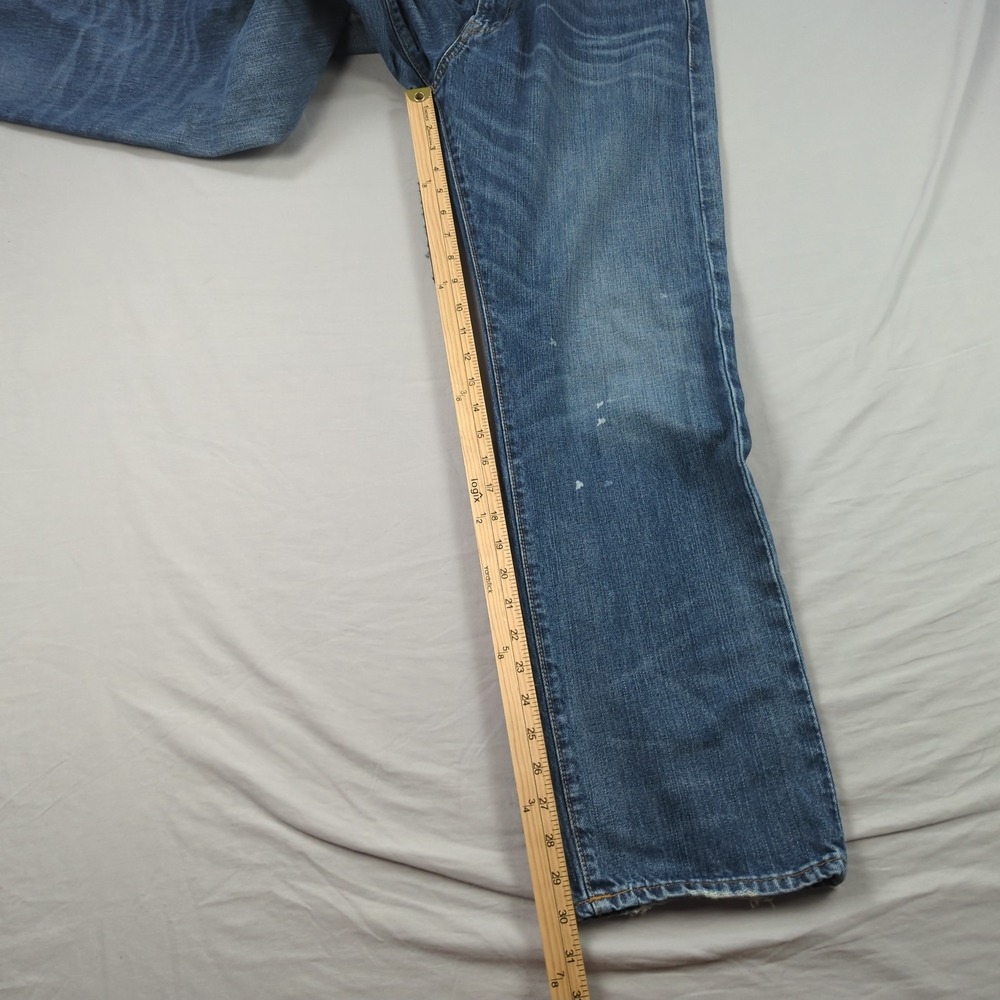 Polo Ralph Lauren 867 Jeans Mens 33x30 Blue Classic Straight Leg Distressed - Picture 5 of 16